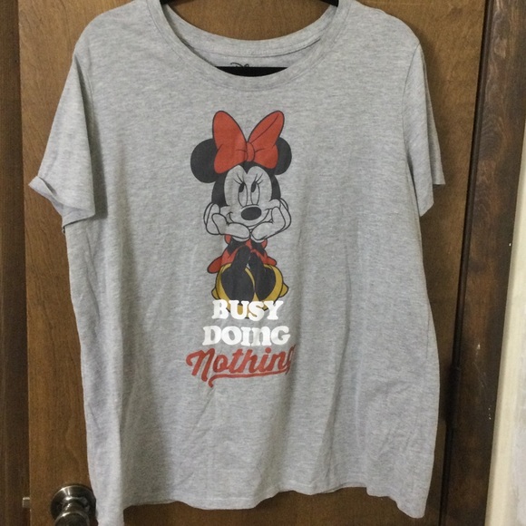Disney Tops - Disney Women’s 1X Gray and Red Minnie Mouse Short Sleeve Tee
